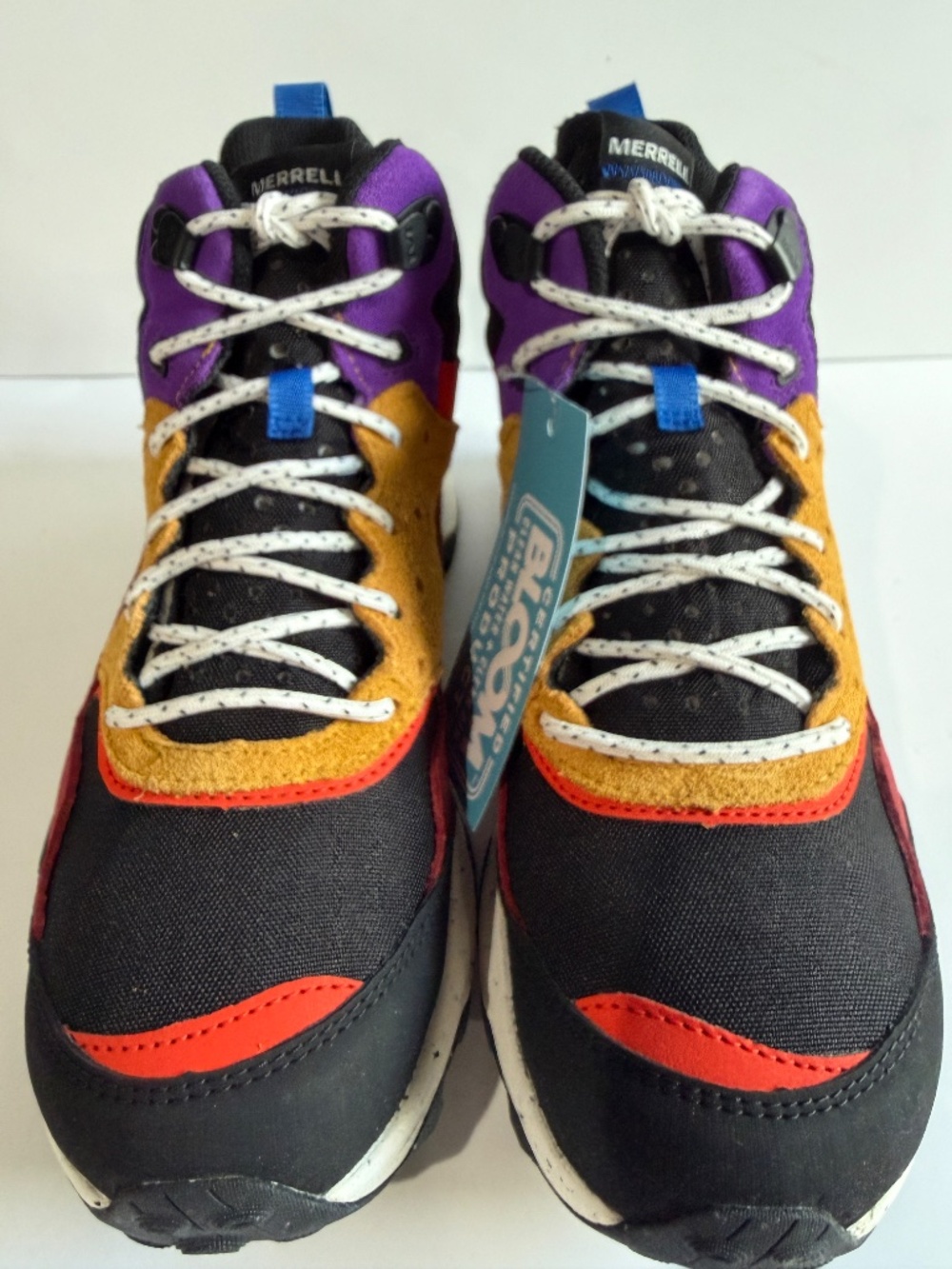 Merrell Speed Solo Mid Waterproof Hiking Outdoor Boots Black Multi Color Men NEW - Picture 5 of 8